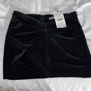 ZARA Mini Skirt, Black Velvet